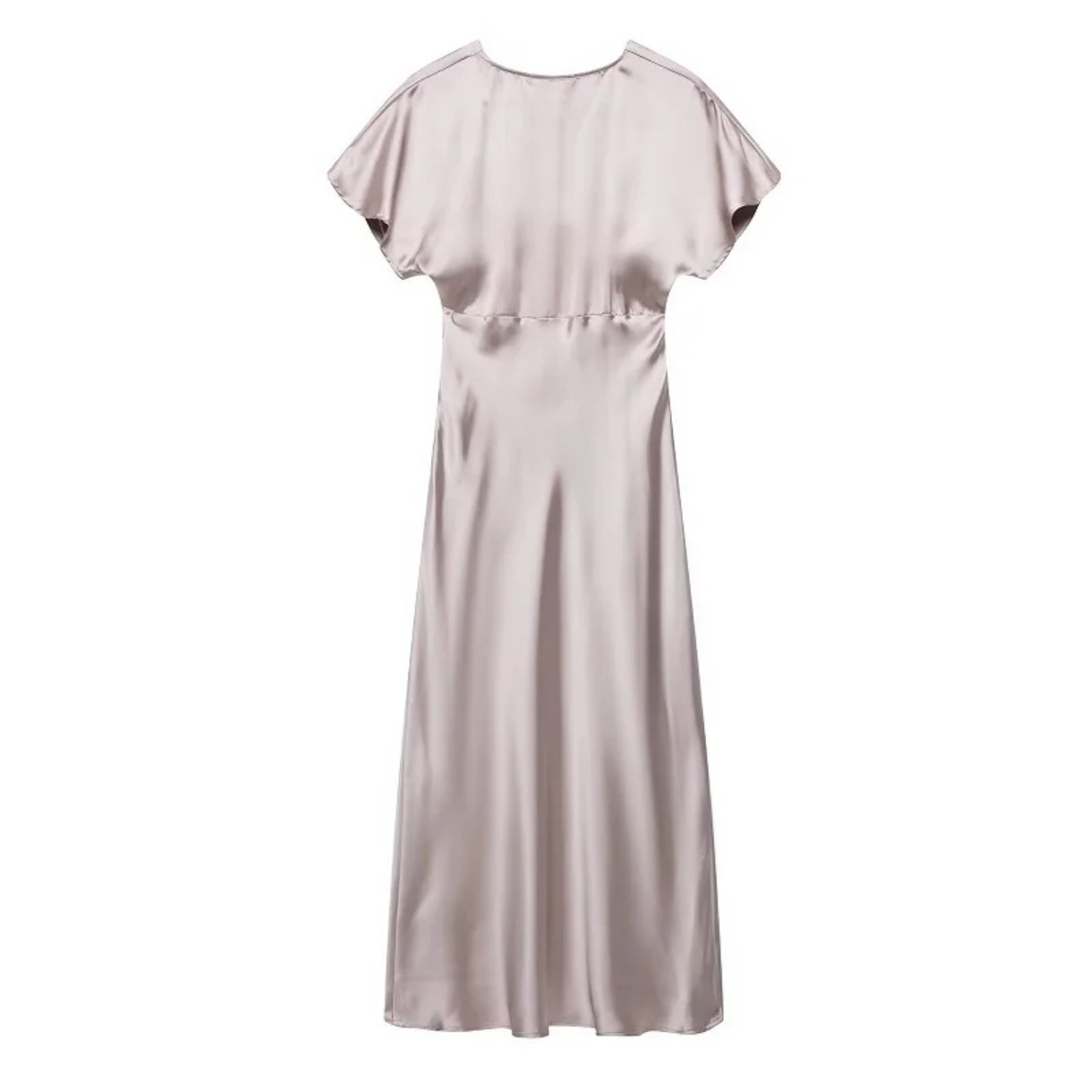 Lia | Abito Midi in Raso Stile Vintage per Primavera/Estate Elegante