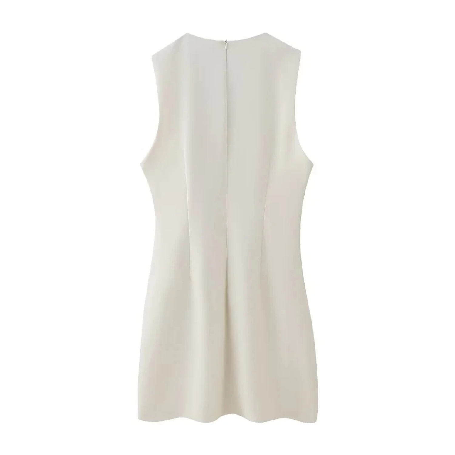 Luna | Abito Mini in Ecopelle con Dettagli Cut-Out e Fibbia
