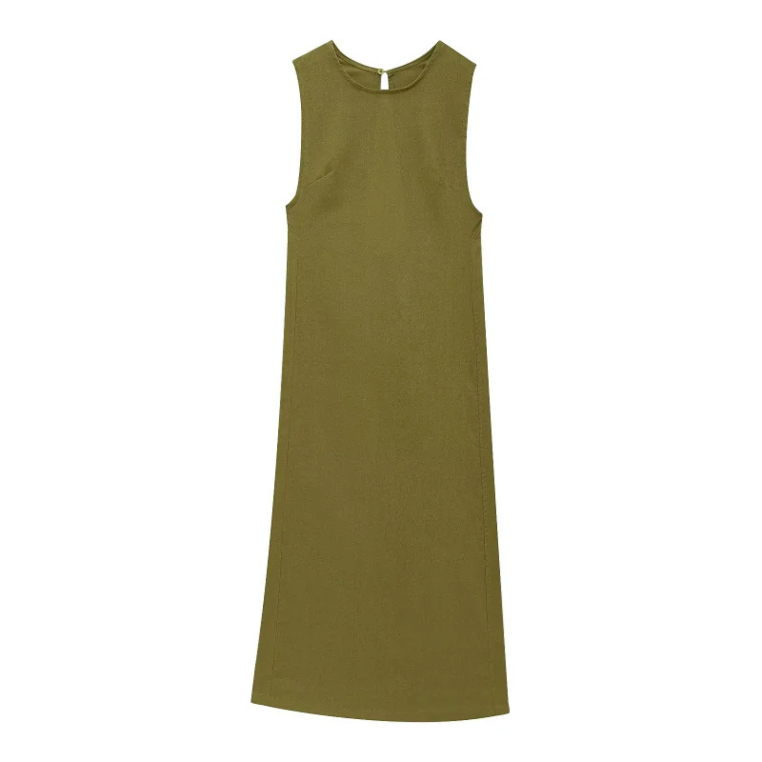 Sofi | Abito Midi Verde Senza Maniche Stile Vintage per Primavera/Estate