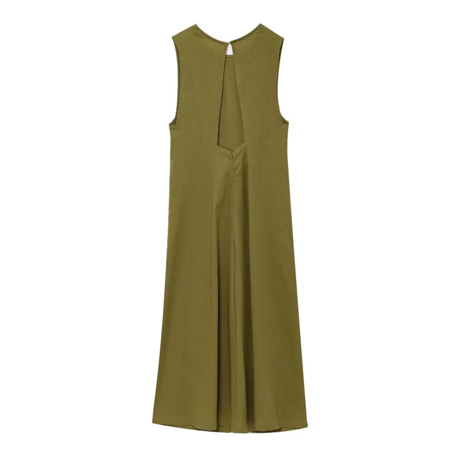 Sofi | Abito Midi Verde Senza Maniche Stile Vintage per Primavera/Estate