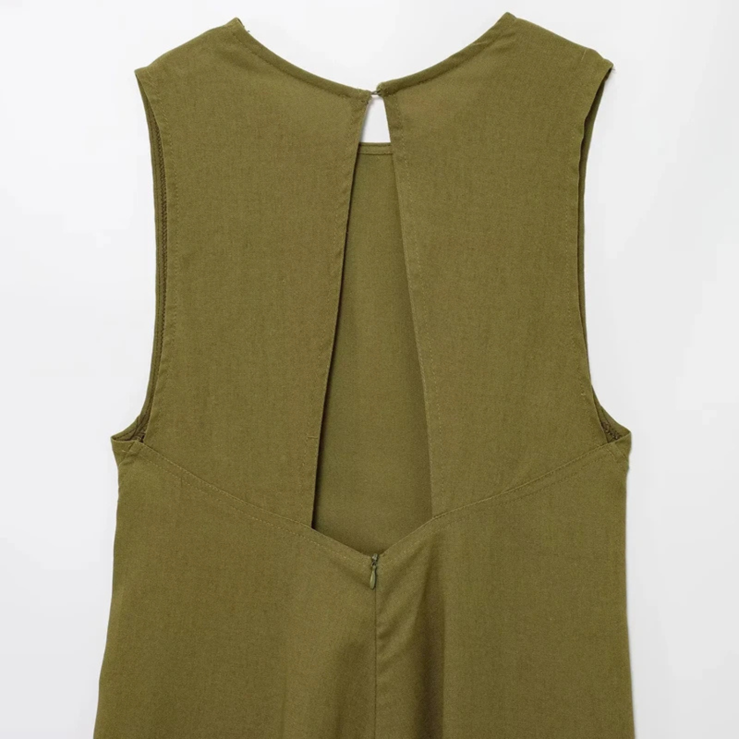 Sofi | Abito Midi Verde Senza Maniche Stile Vintage per Primavera/Estate