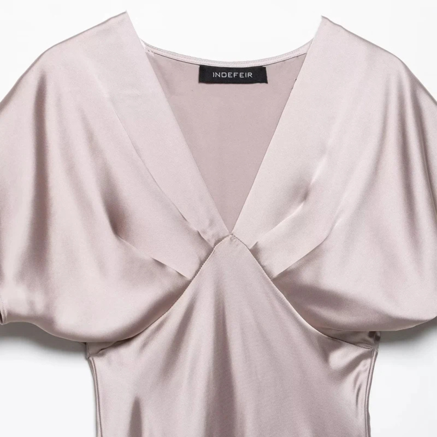 Lia | Abito Midi in Raso Stile Vintage per Primavera/Estate Elegante